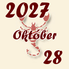 Skorpió, 2027. Október 28