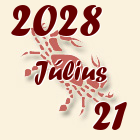 Rák, 2028. Július 21