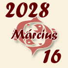 Halak, 2028. Március 16