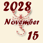 Skorpió, 2028. November 15
