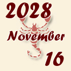 Skorpió, 2028. November 16