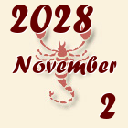 Skorpió, 2028. November 2