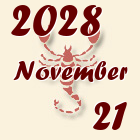 Skorpió, 2028. November 21