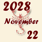 Skorpió, 2028. November 22