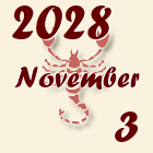 Skorpió, 2028. November 3
