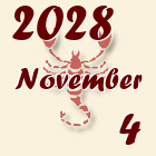 Skorpió, 2028. November 4