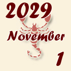 Skorpió, 2029. November 1