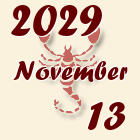 Skorpió, 2029. November 13