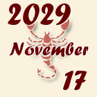 Skorpió, 2029. November 17