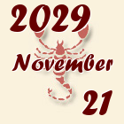 Skorpió, 2029. November 21