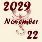 Skorpió, 2029. November 22