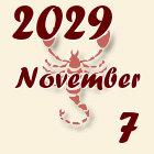 Skorpió, 2029. November 7