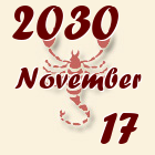 Skorpió, 2030. November 17