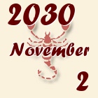 Skorpió, 2030. November 2
