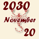 Skorpió, 2030. November 20