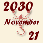 Skorpió, 2030. November 21