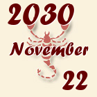 Skorpió, 2030. November 22