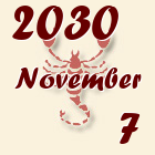 Skorpió, 2030. November 7