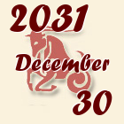 Bak, 2031. December 30