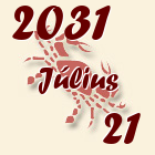 Rák, 2031. Július 21