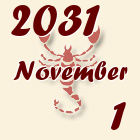 Skorpió, 2031. November 1