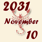 Skorpió, 2031. November 10