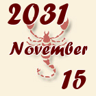 Skorpió, 2031. November 15