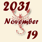 Skorpió, 2031. November 19