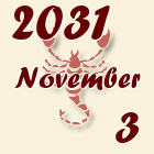 Skorpió, 2031. November 3