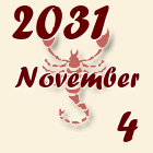 Skorpió, 2031. November 4