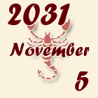 Skorpió, 2031. November 5