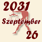 Mérleg, 2031. Szeptember 26