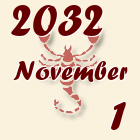 Skorpió, 2032. November 1