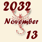 Skorpió, 2032. November 13