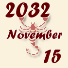Skorpió, 2032. November 15