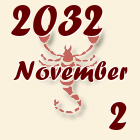 Skorpió, 2032. November 2