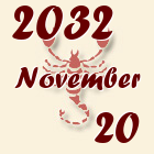 Skorpió, 2032. November 20
