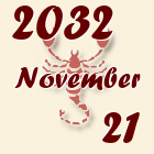 Skorpió, 2032. November 21