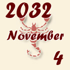 Skorpió, 2032. November 4