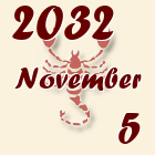 Skorpió, 2032. November 5