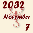 Skorpió, 2032. November 7