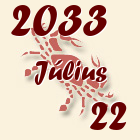 Rák, 2033. Július 22