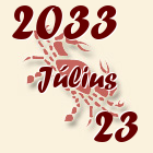 Rák, 2033. Július 23