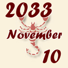 Skorpió, 2033. November 10