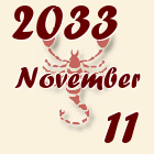 Skorpió, 2033. November 11