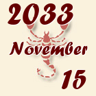 Skorpió, 2033. November 15