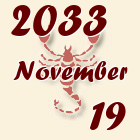 Skorpió, 2033. November 19