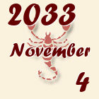 Skorpió, 2033. November 4