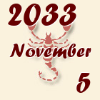 Skorpió, 2033. November 5