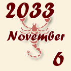 Skorpió, 2033. November 6
